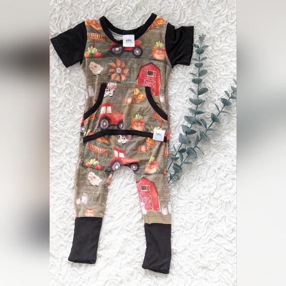 Cute Farm Animal Ready Set Romper 0-6 months RSR - Picture 3 of 7